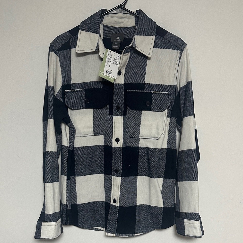 H&M Monochrome Checkered Shirt